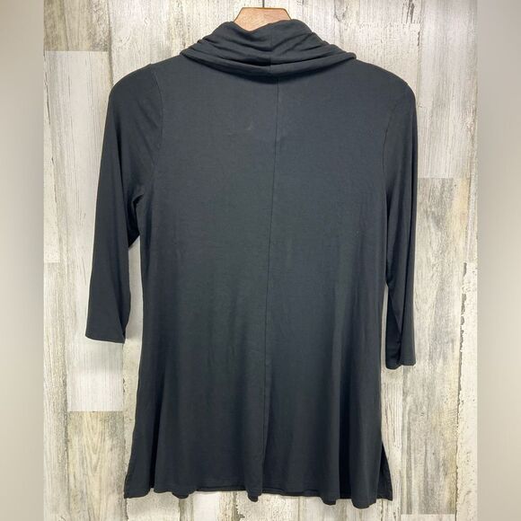 J. Jill Wearever Collection Black Cowl Neck Tunic Top Womens Medium - Picture 5 of 7